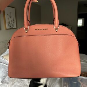 Michael Kors Pink Satchel with Gold-Tone Hardware